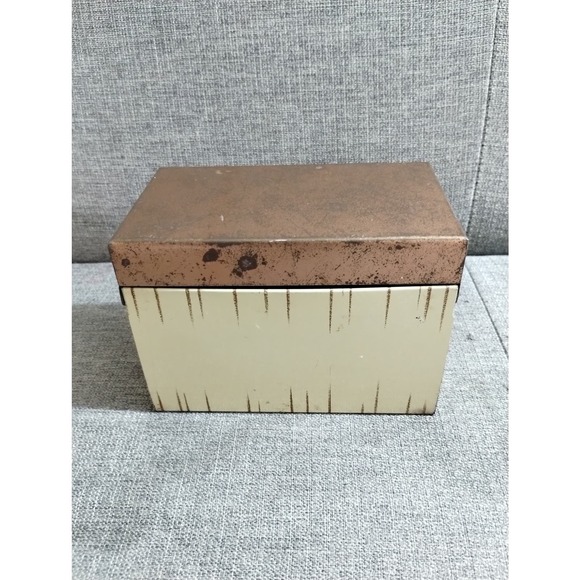 Vtg Recipe Receipt Tin Colonial Eagle Teapot Coffee Grinder Rustic USA (1) - Picture 4 of 8